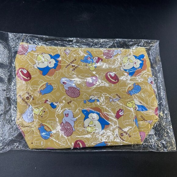 Pokémon x Mister Donut Collab Zipper Wallet Coin Purse Snorlax Pikachu New - Picture 1 of 8